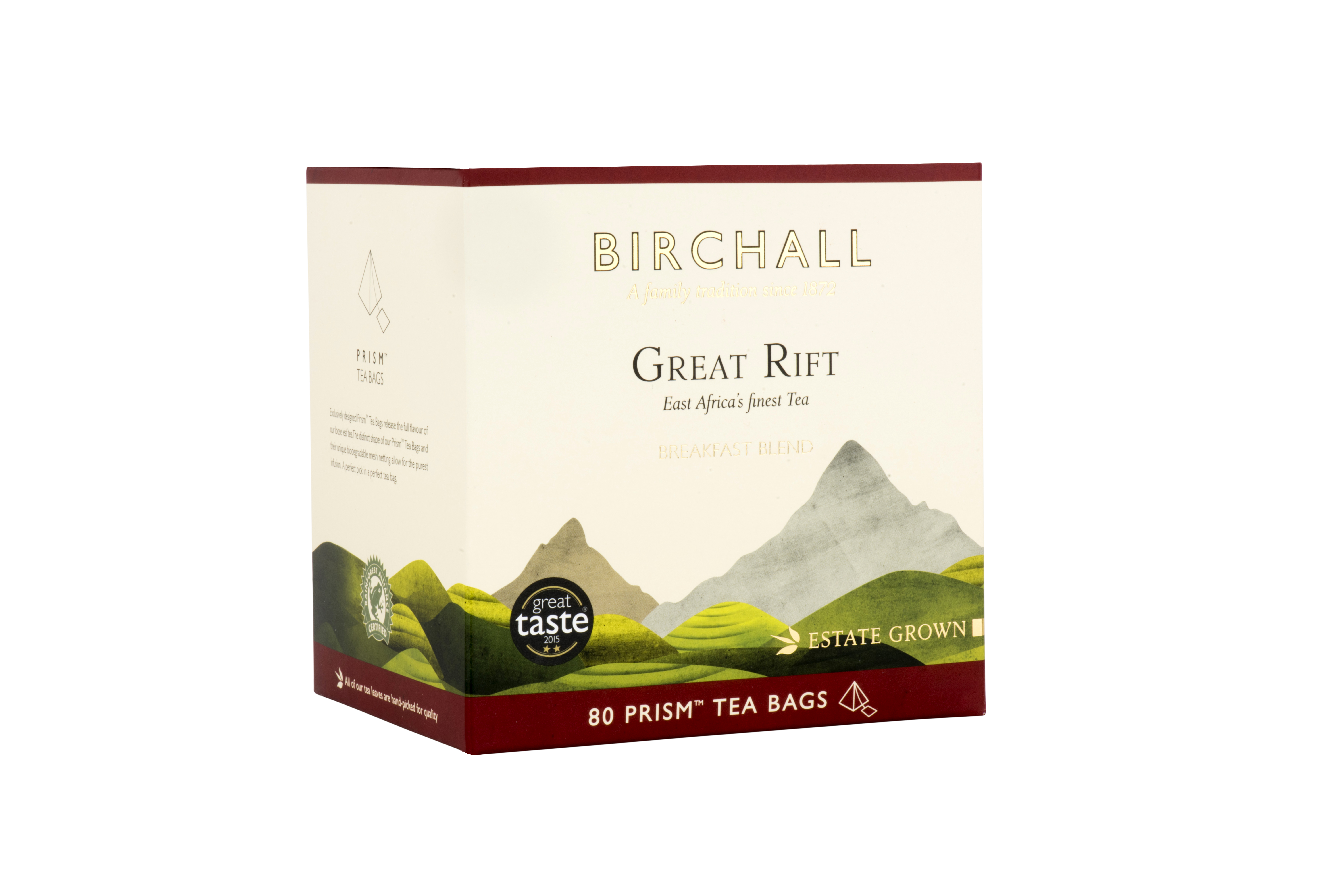 Birchall Great Rift Breakfast Blend - 80 Prism Tea Bags
