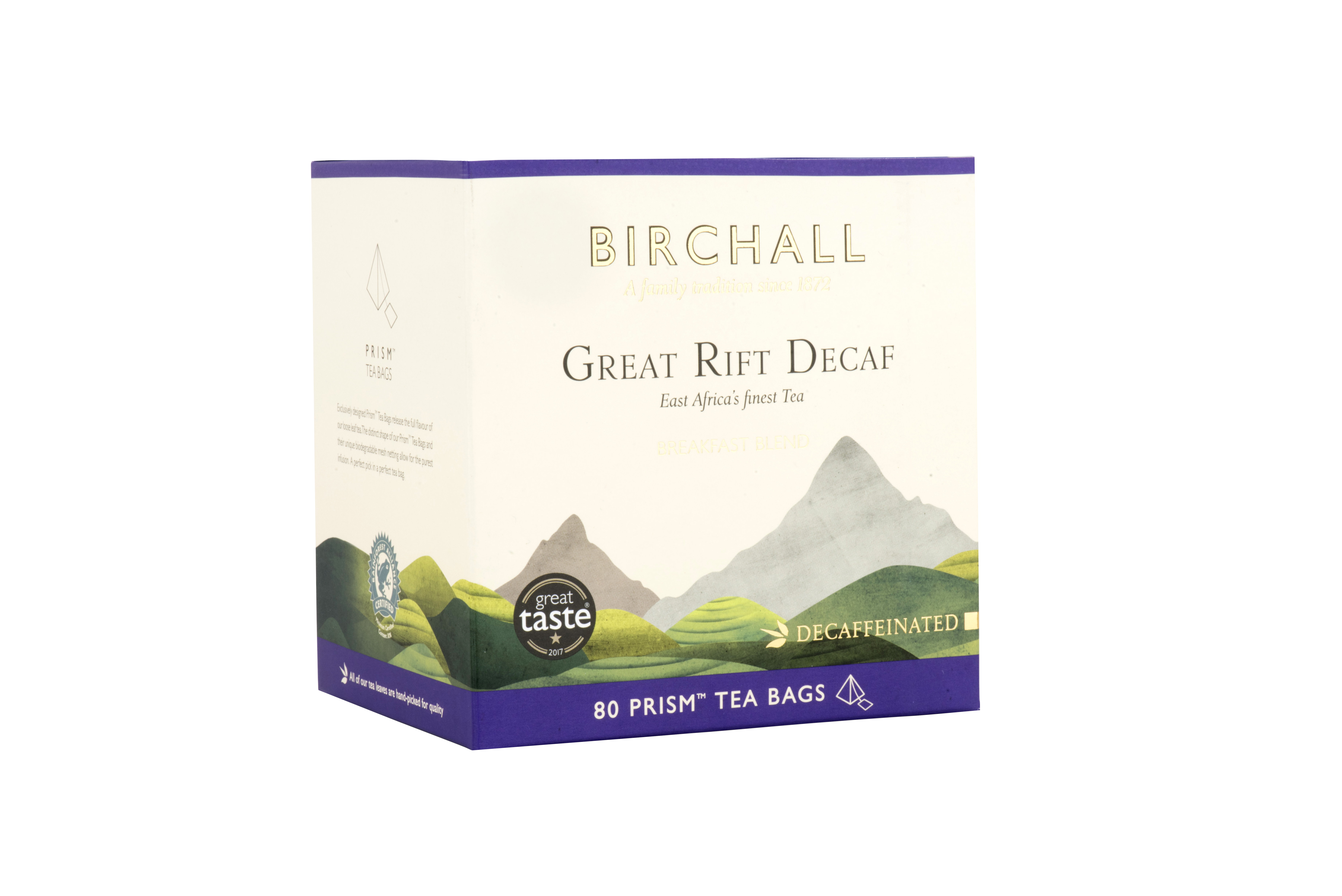 Birchall Great Rift Decaf - 80 Prism Tea Bags 