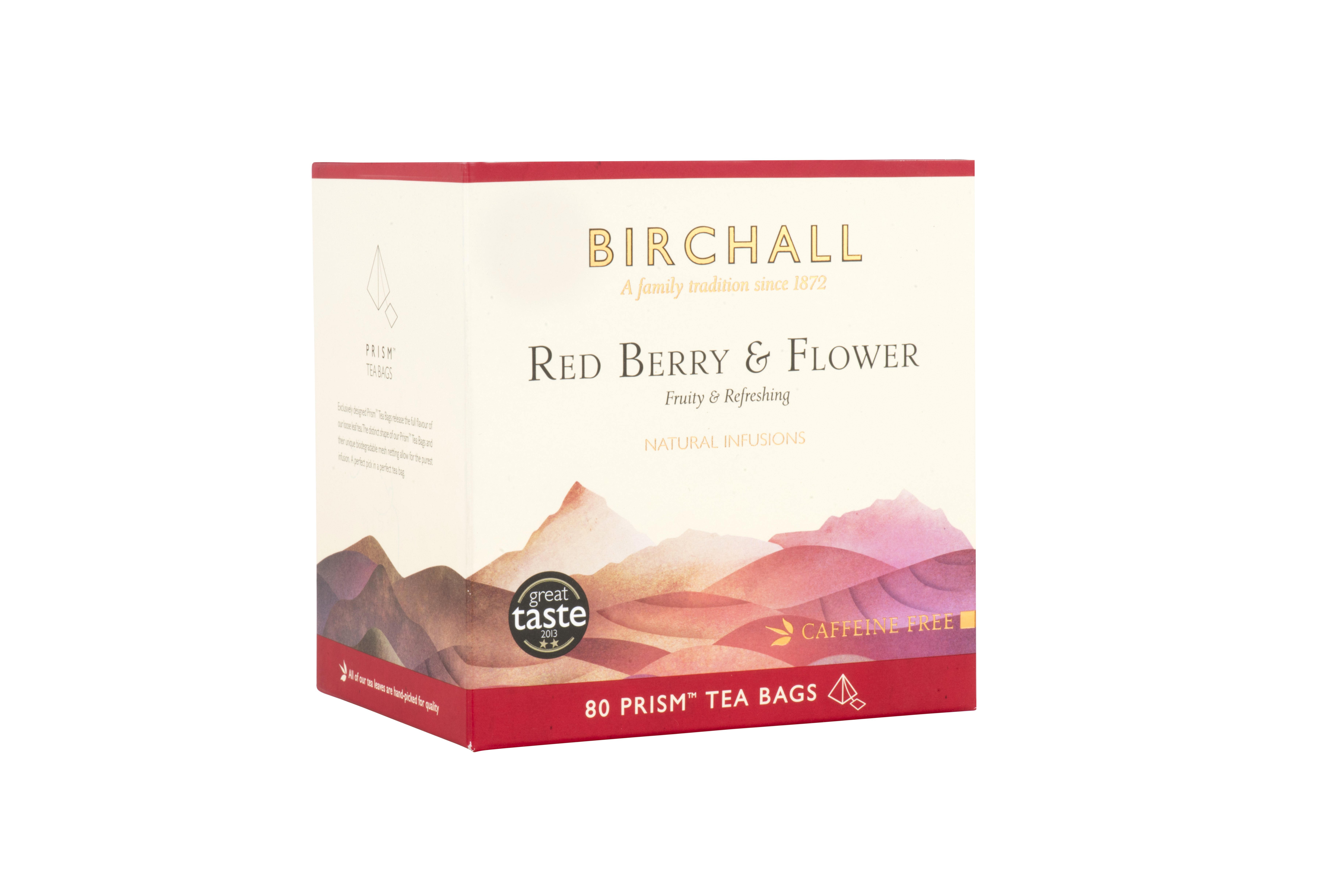 Birchall Red Berry & Flower 80 Prism Tea Bags 